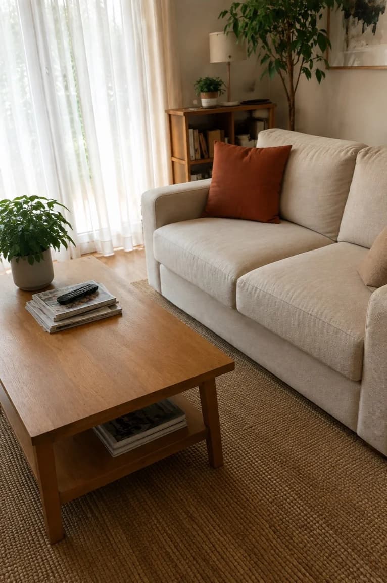 Living room after cleaning